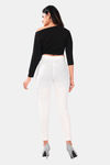 Sweet Moon Knit Cotton Yoga Leggings-Off White — thumbnail 3